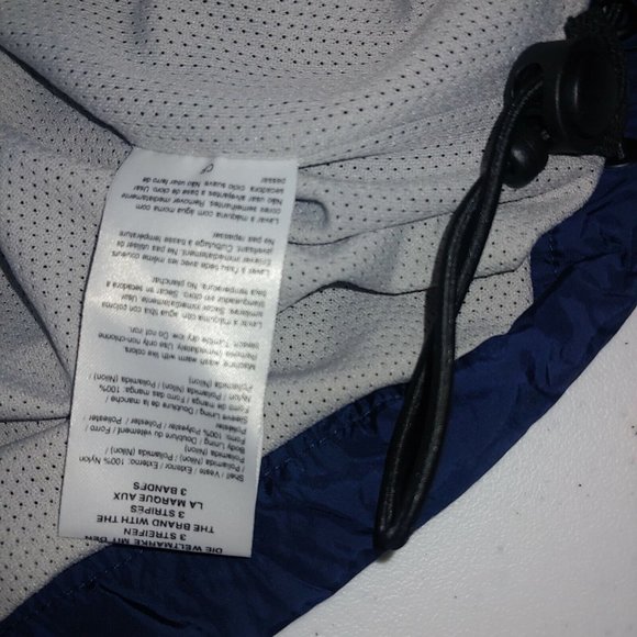 Notre Dame University Adidas Mens M Windbreaker Jacket Full Zip Mesh Lined Navy - Picture 6 of 9